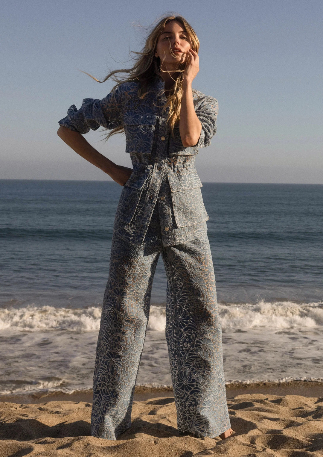 VERONICA BEARD Lane Burnout Denim Jacket