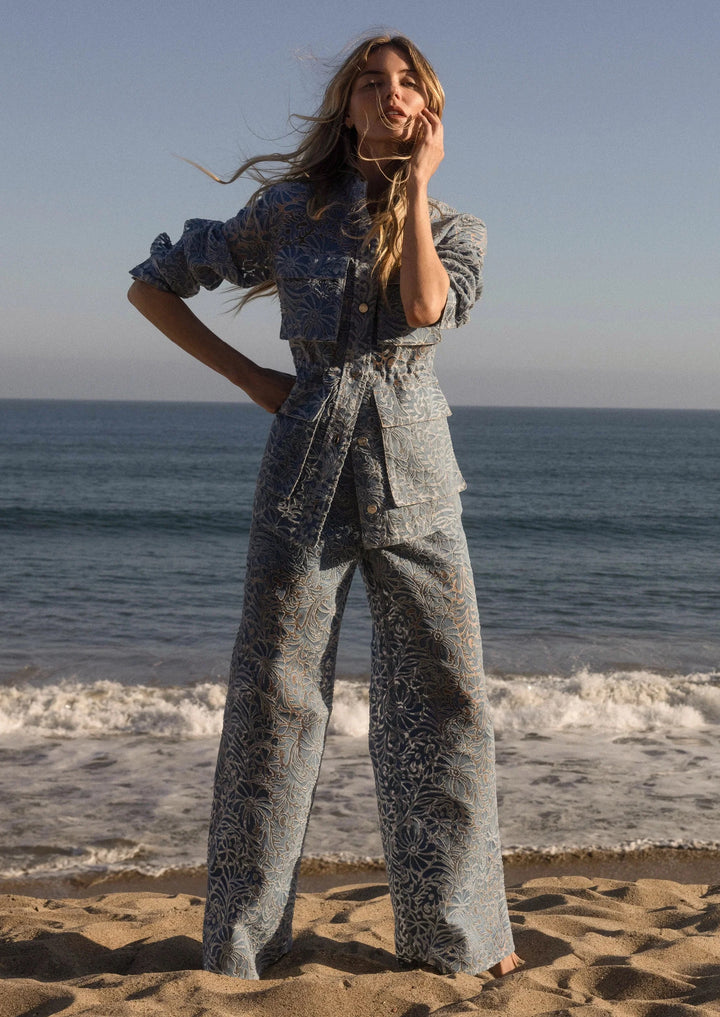 VERONICA BEARD Lane Burnout Denim Jacket