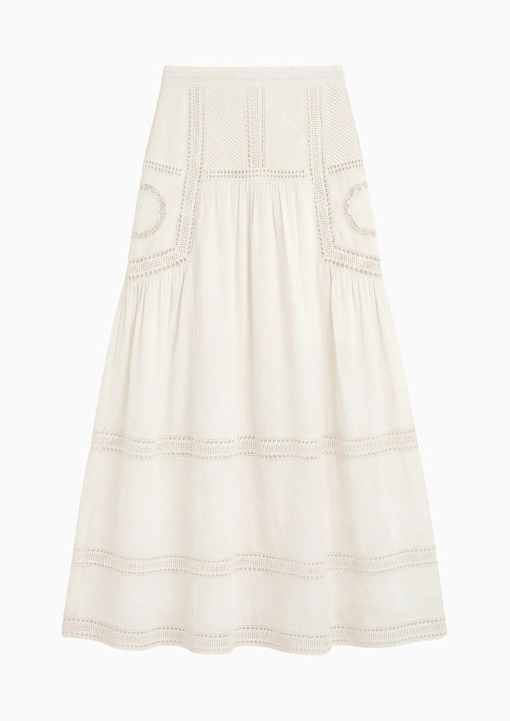ULLA JOHNSON Alice Cotton Midi Skirt