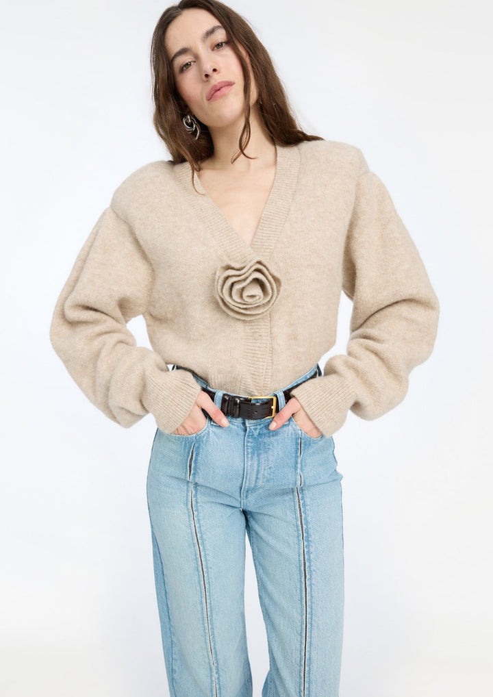 ROTATE Knit Flower Cardigan