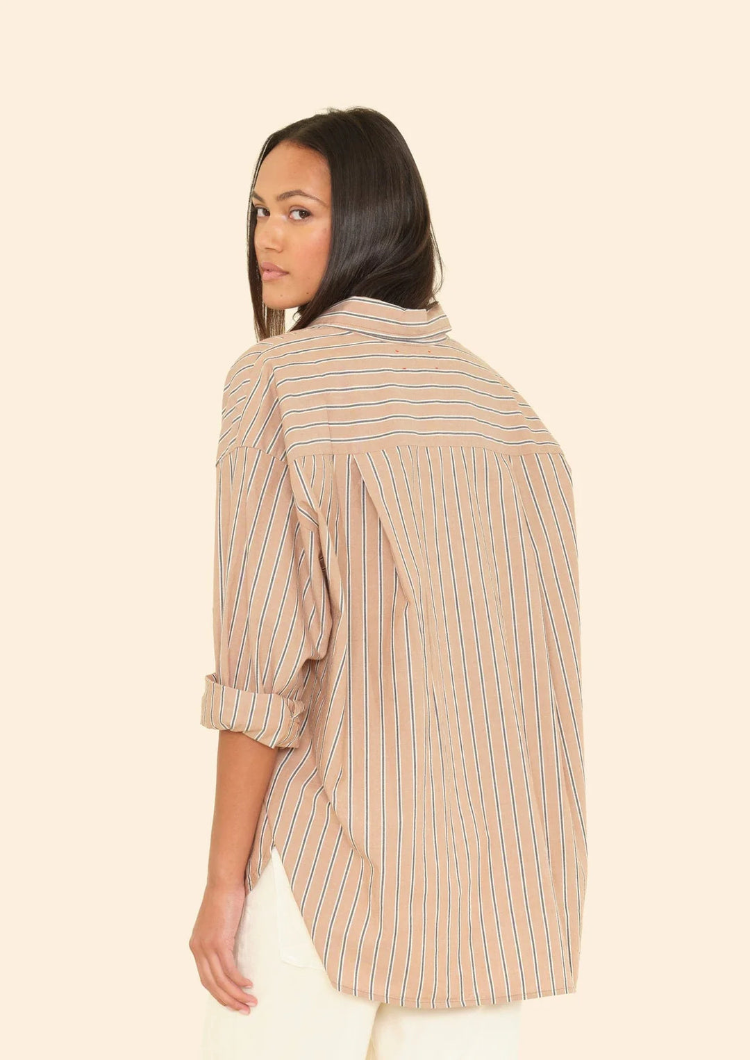XIRENA Sydney Shirt Toffee Stripe