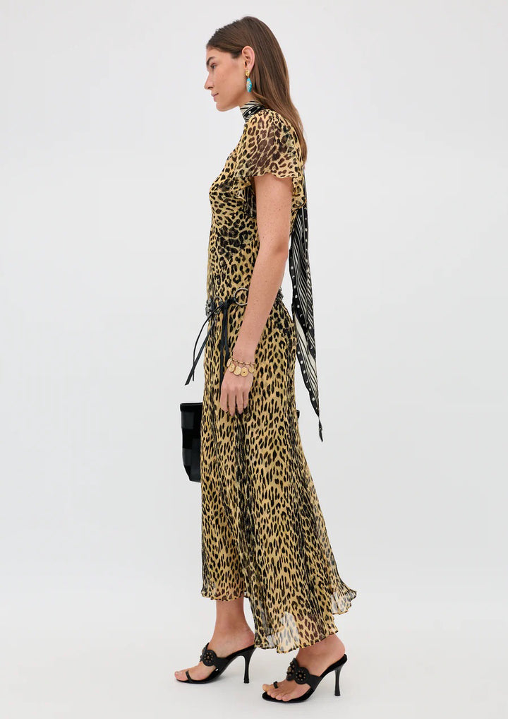 RIXO Bexley Chiffon Midi Dress