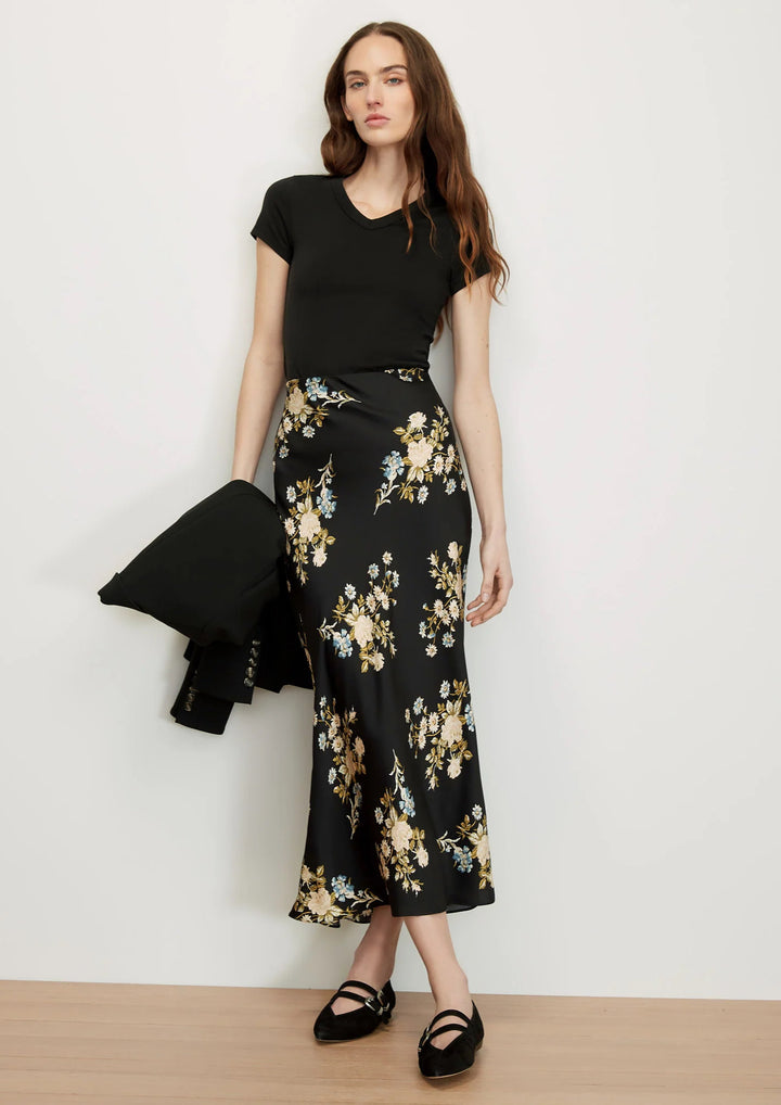 VERONICA BEARD Clover Floral Midi Skirt