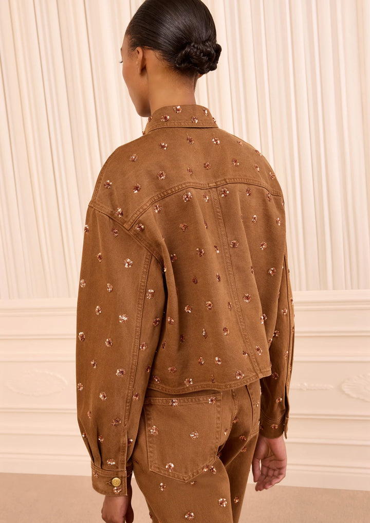 ULLA JOHNSON The Bobbi Embellished Denim Jacket