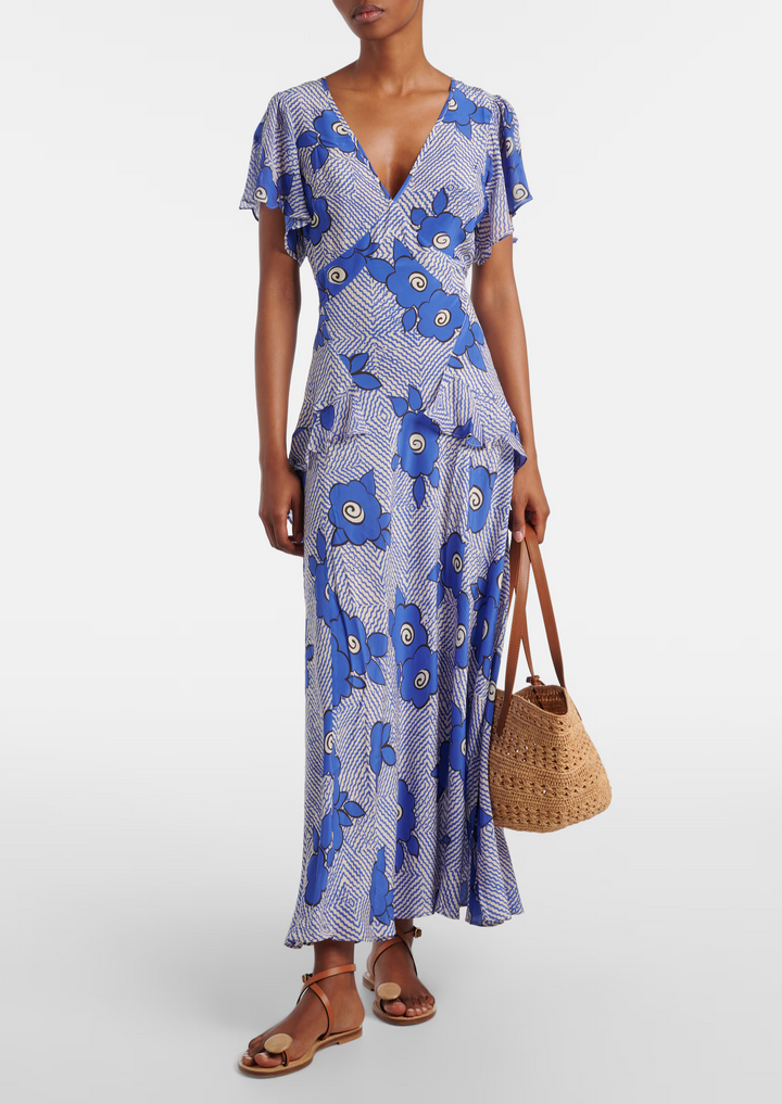 RIXO Maxikleid Evie aus Seide