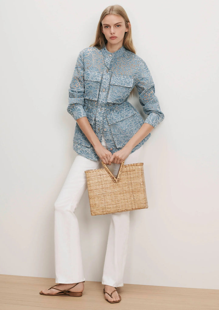 VERONICA BEARD Lane Burnout Denim Jacket