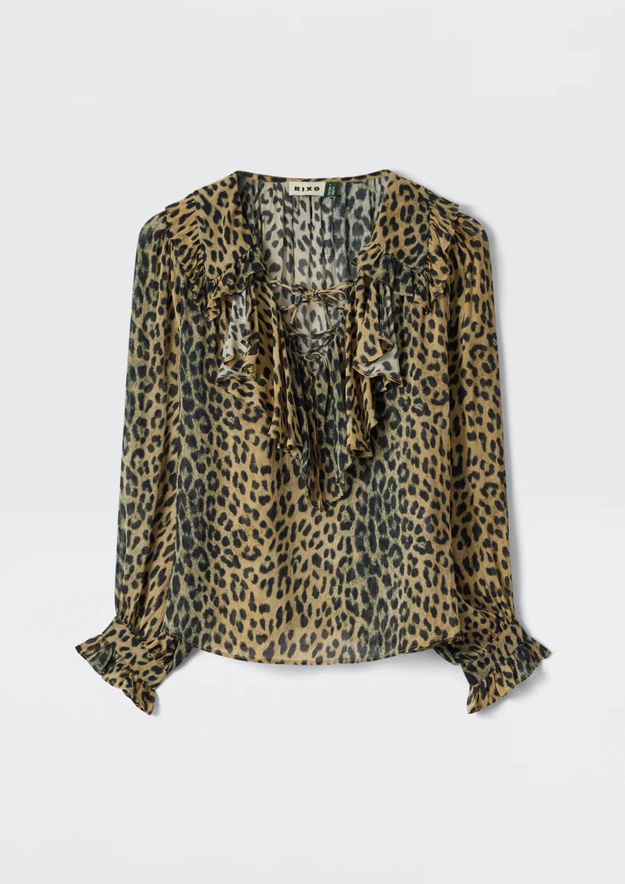 RIXO Milia Georgette Blouse