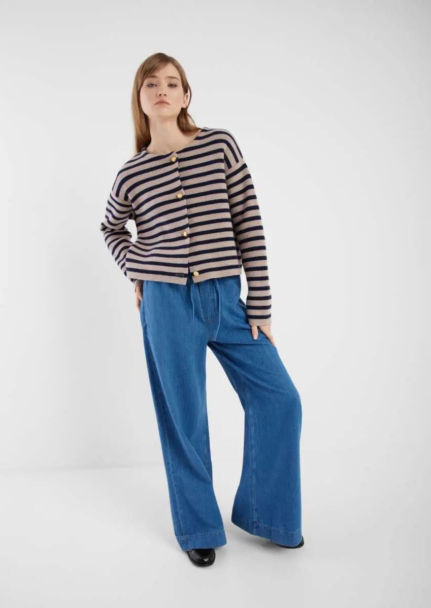 SOSUE Jacket Sailor blue beige stripe