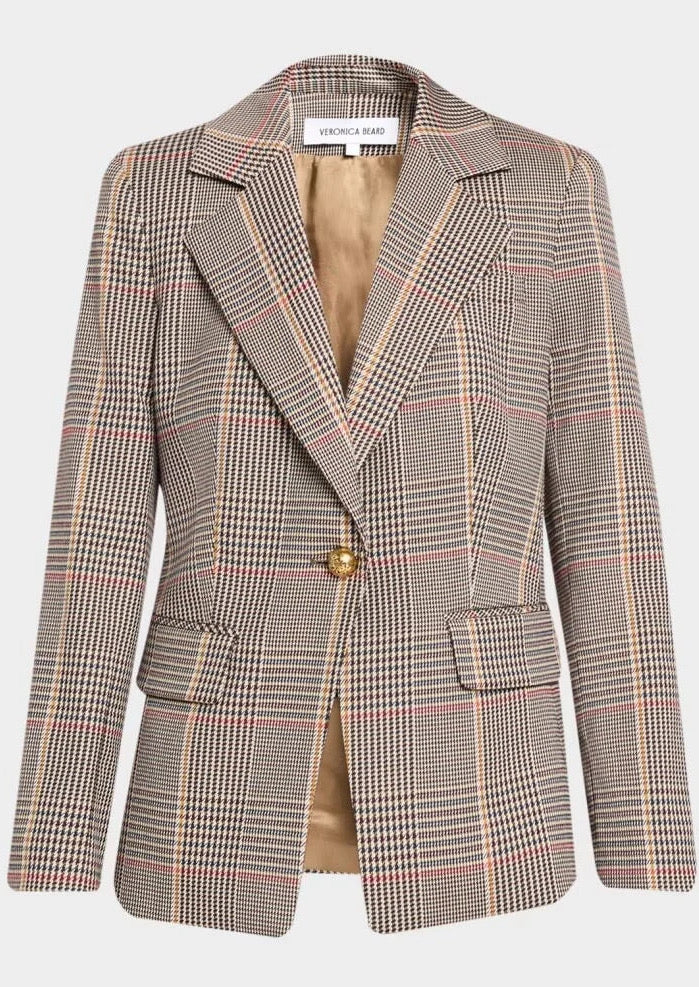 VERONICA BEARD Healy Dickey Jacket Burgundy Multi