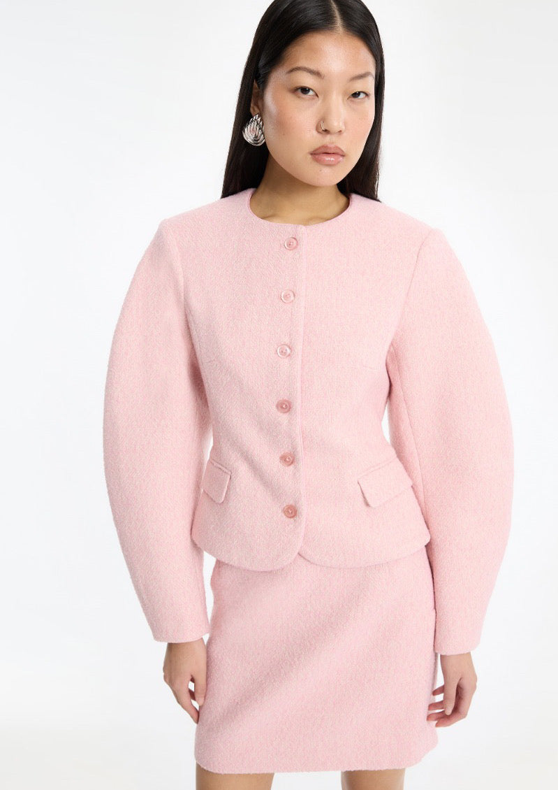 ROTATE Cocoon Sleeved Jacket Pink