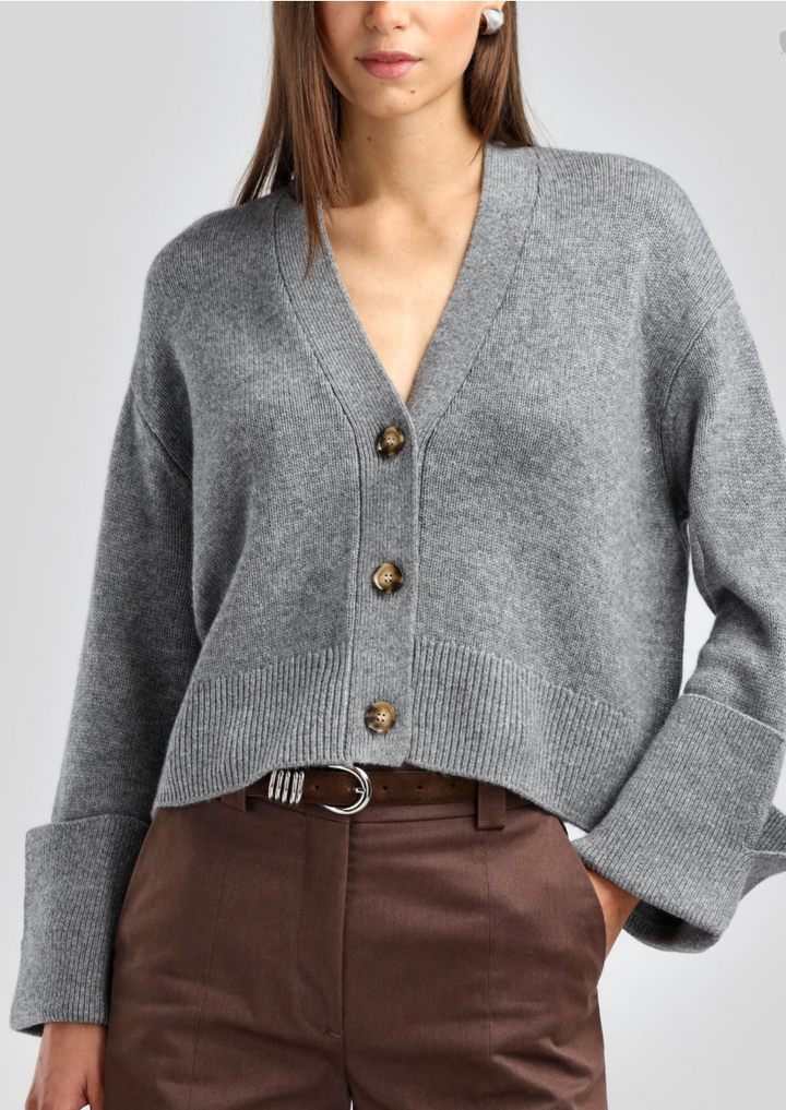 LADNERI Cardigan Paix Next in Grau