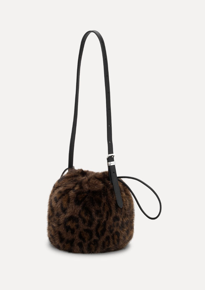 ROTATE The Bon Bon Bag Leo Faux Fur