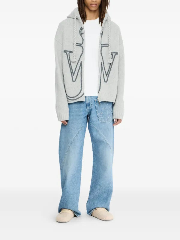 JW ANDERSON Cardigan mit Anker - Logo