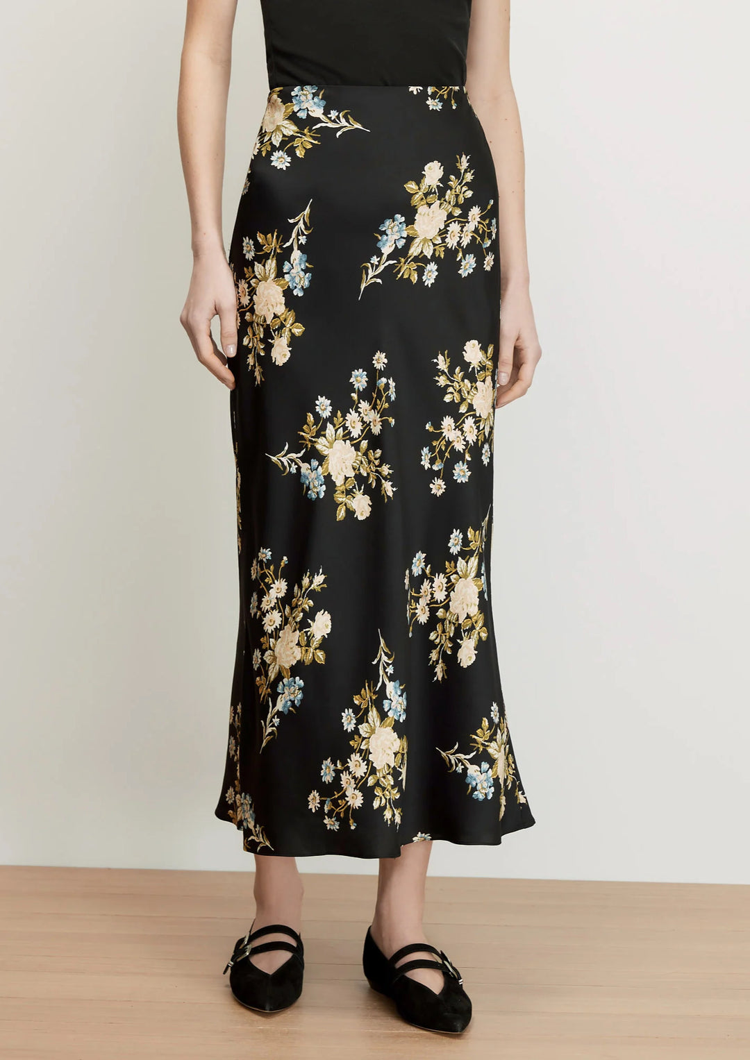 VERONICA BEARD Clover Floral Midi Skirt