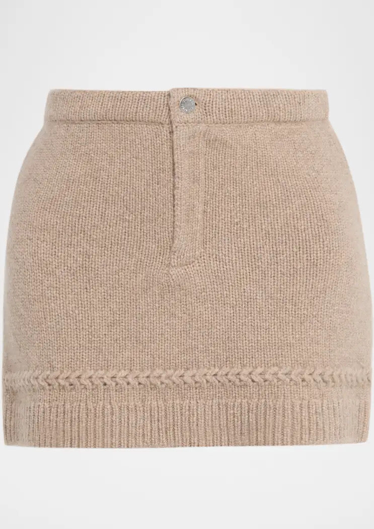 GUEST IN RESIDENCE Jean Cashmere-Wool Mini Skirt
