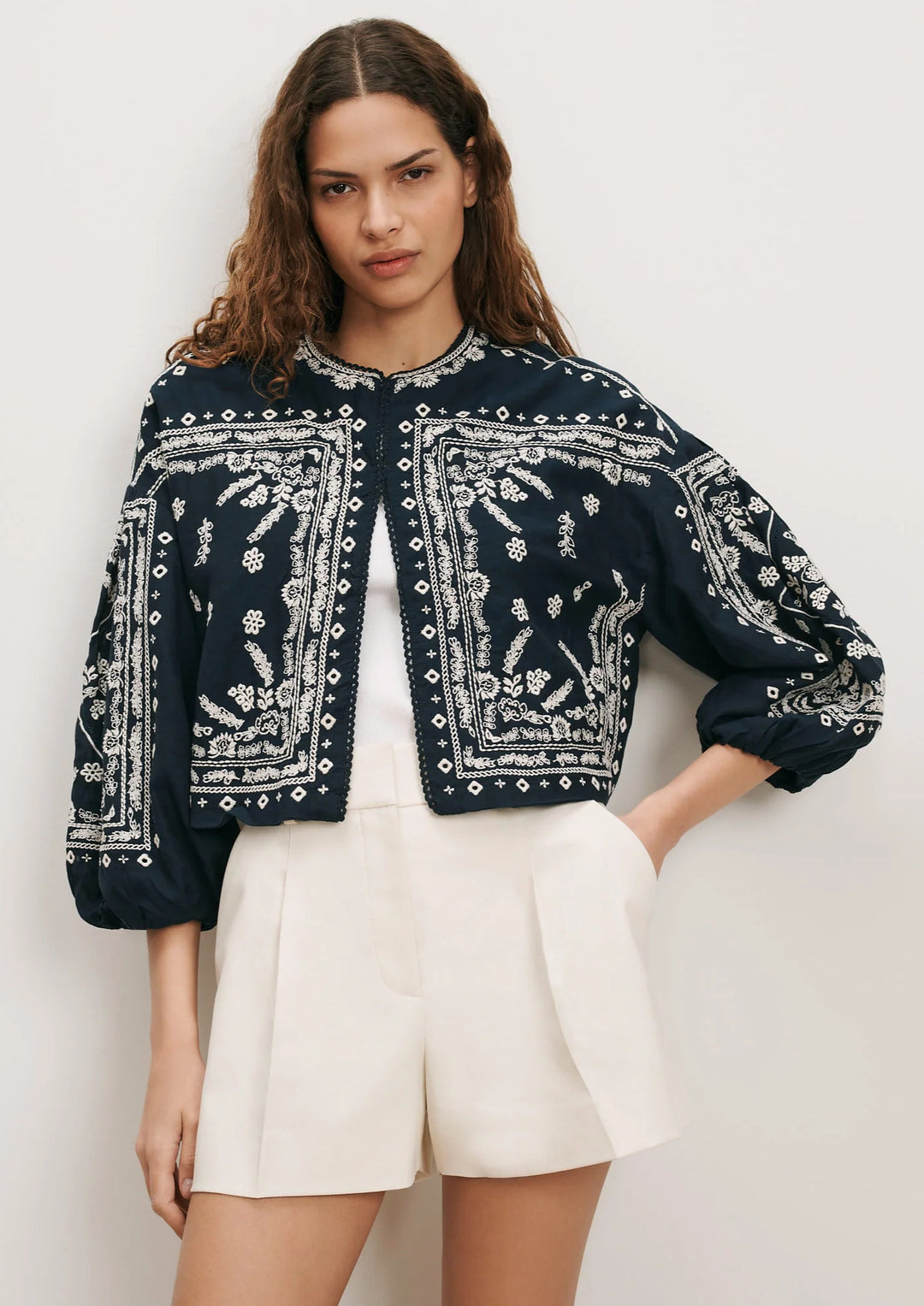 VERONICA BEARD Drake Embroidered Jacket