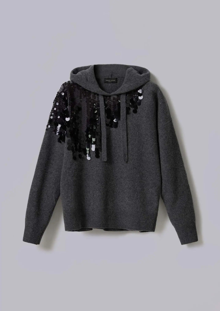 ROBERTO COLLINA OVERSIZED SWEATER WITH SEQUINS