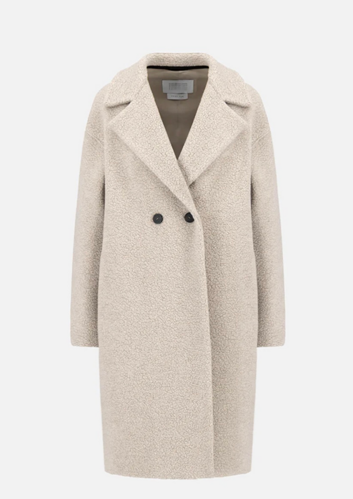 HARRIS WHARF LONDON dropped shoulder d.b. coat bouclé