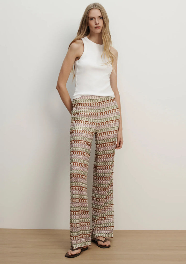 VERONICA BEARD Fatima Crochet Wide-Leg Pant
