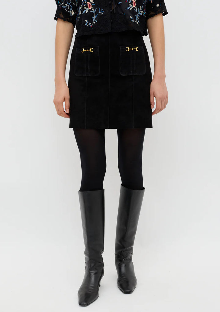 RIXO Wiley Wildleder Mini Skirt