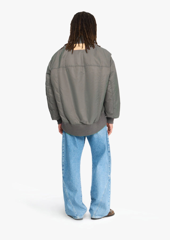 JW ANDERSON OVERSIZED CURVED HEM BOMBER JACKET