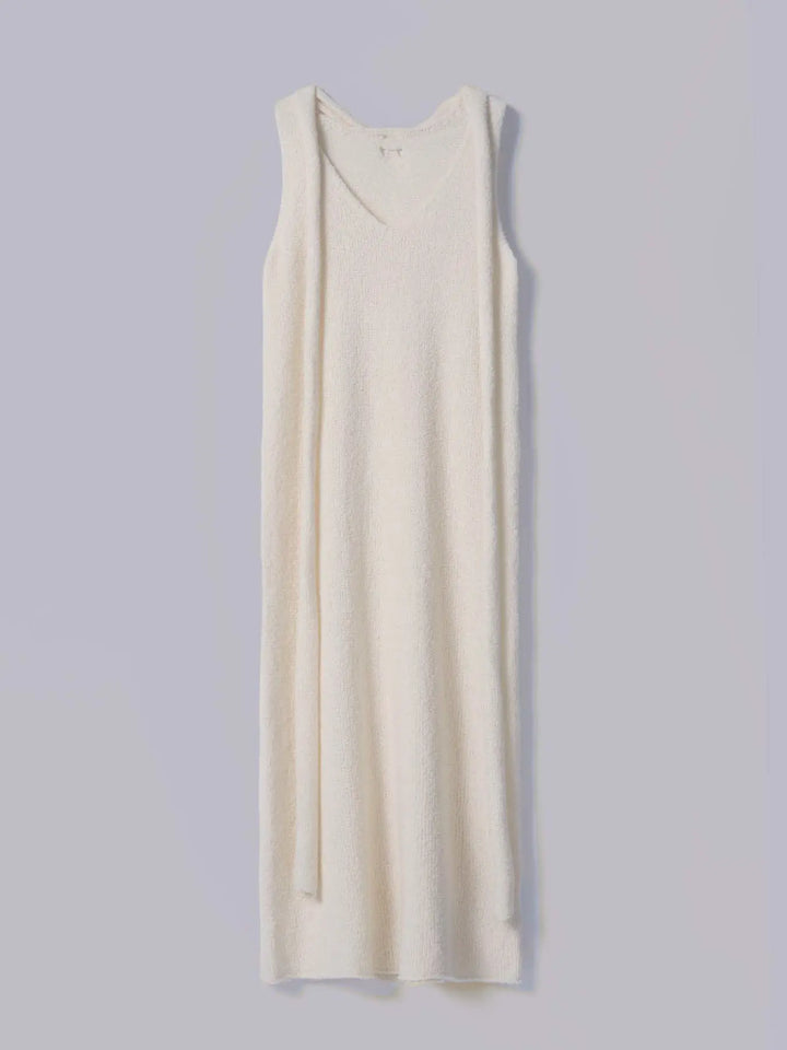 ROBERTO COLLINA SCARF-DETAIL BOUCLÉ DRESS