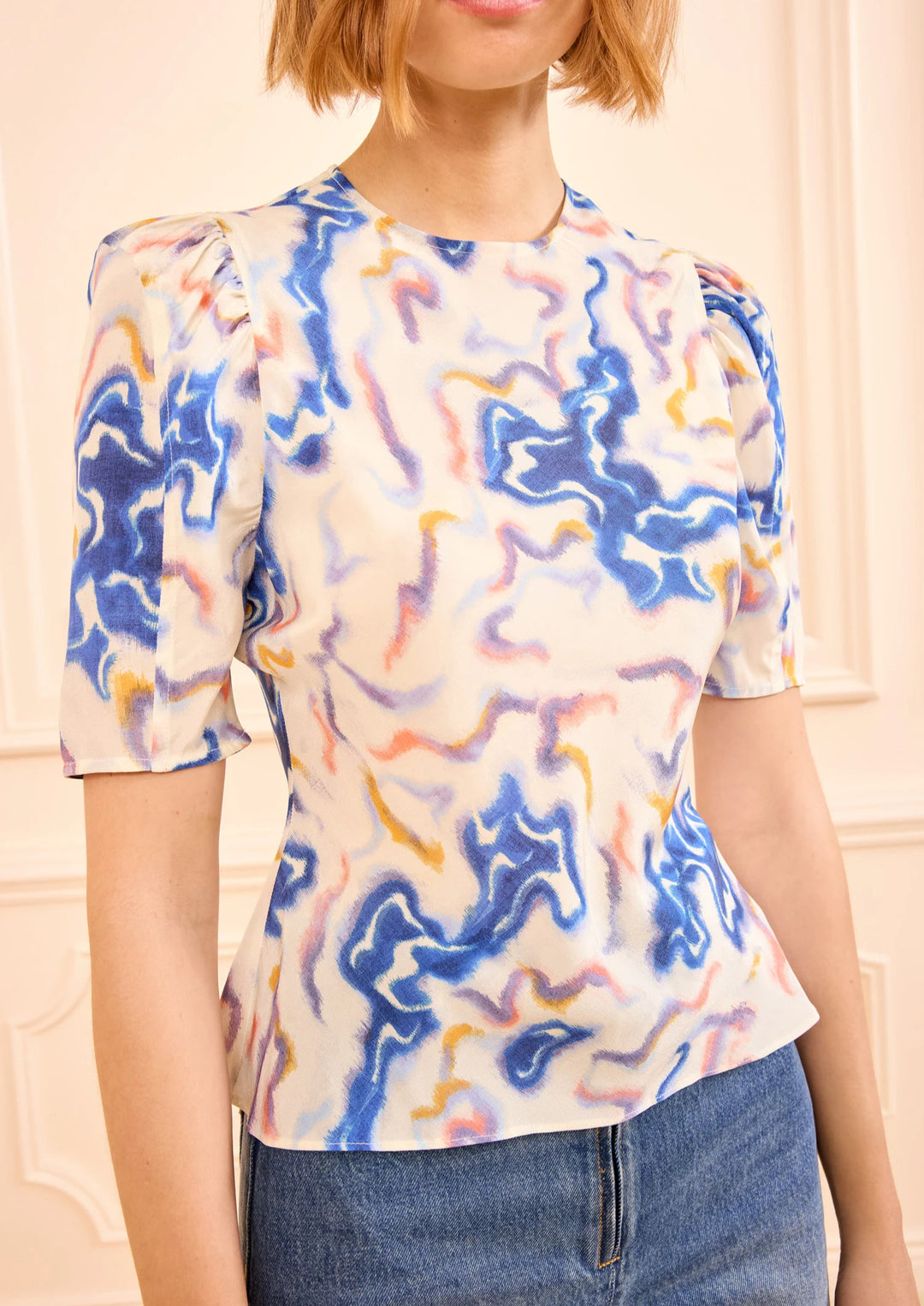 ULLA JOHNSON Corine Silk Top