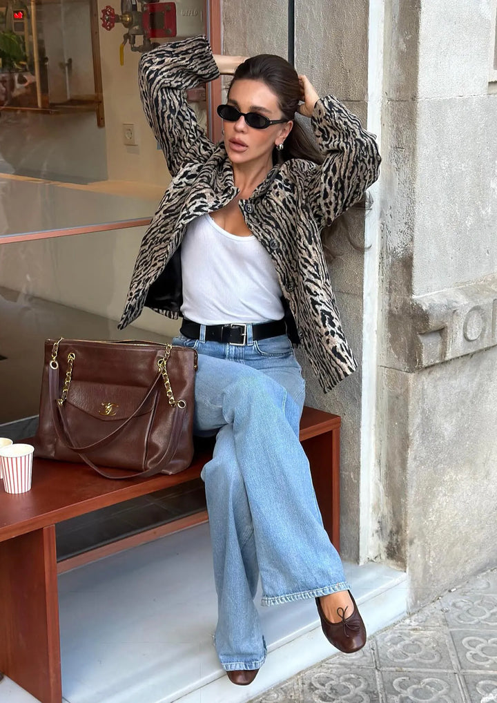 RIXO Tommie Leopard Jacket