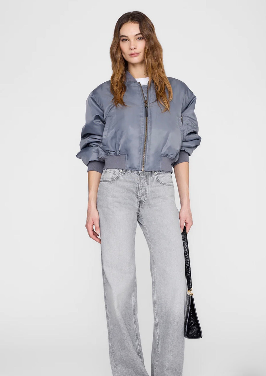 ANINE BING Cropped Leon Bomber