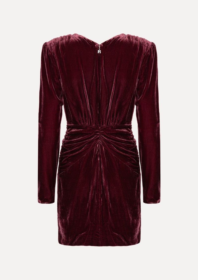 ROTATE Silk Velvet Mini Dress