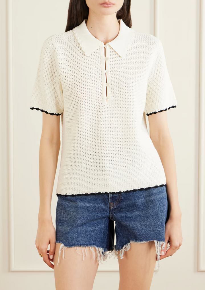 FRAME Daybreak Mesh Polo Shirt