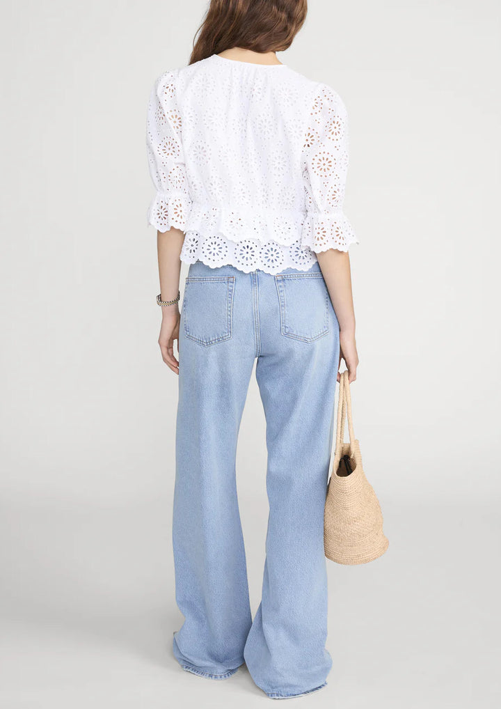 FRAME The Solstice Eyelet Blouse