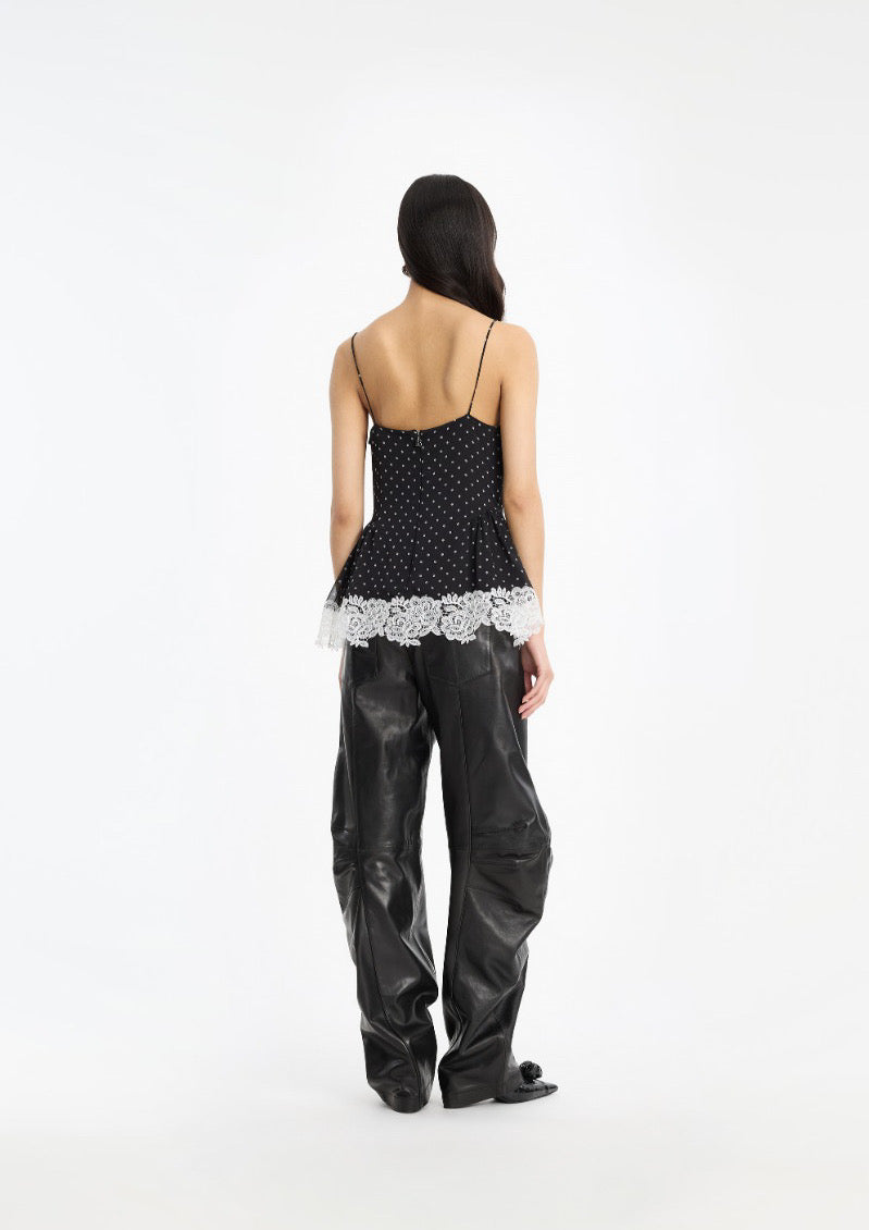 ROTATE Lacebnd Camisole Black