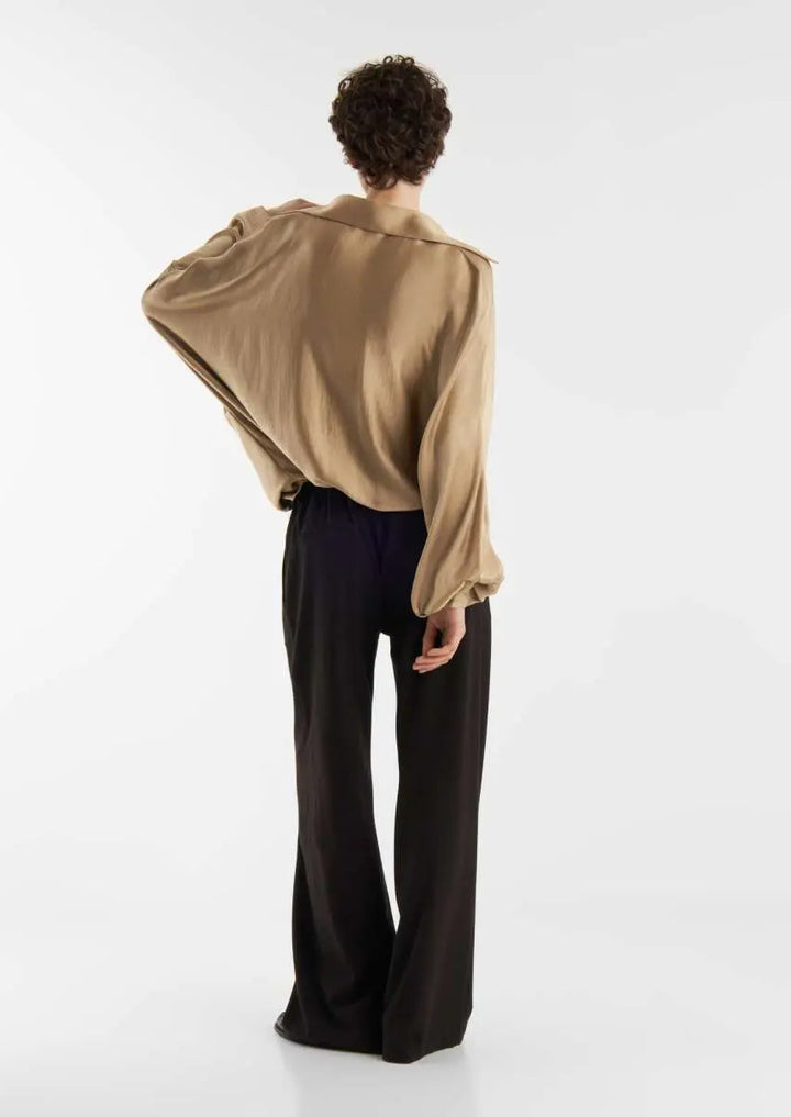 SOSUE Bluse Antonia shiny beige