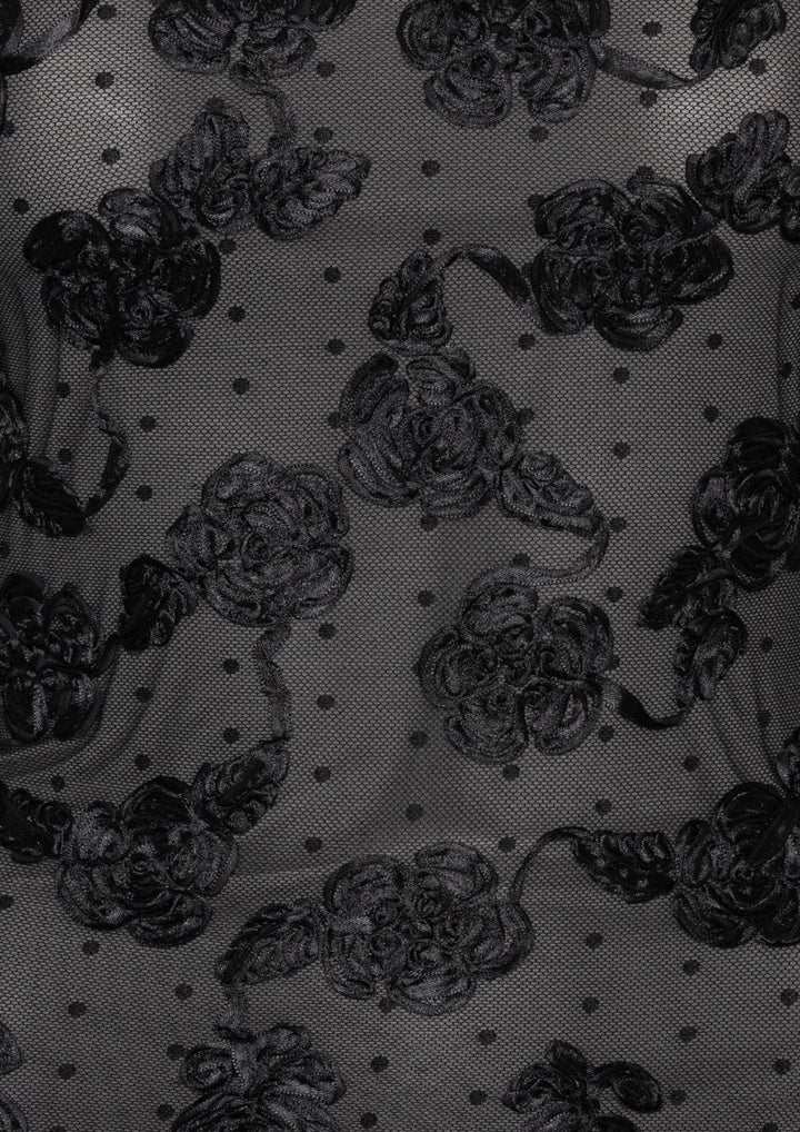 ROTATE Flower Mesh Top