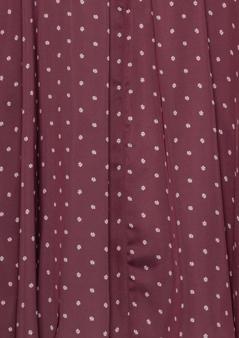 ROTATE Dot Satin Bow Shirt