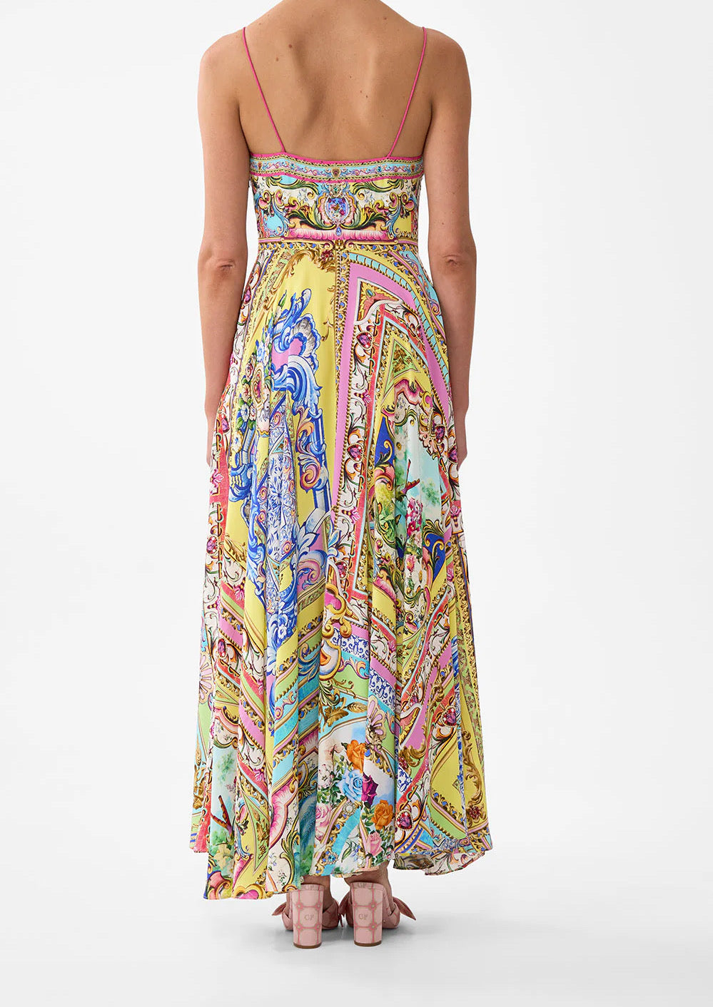 CAMILLA Long Dress With Tie Front