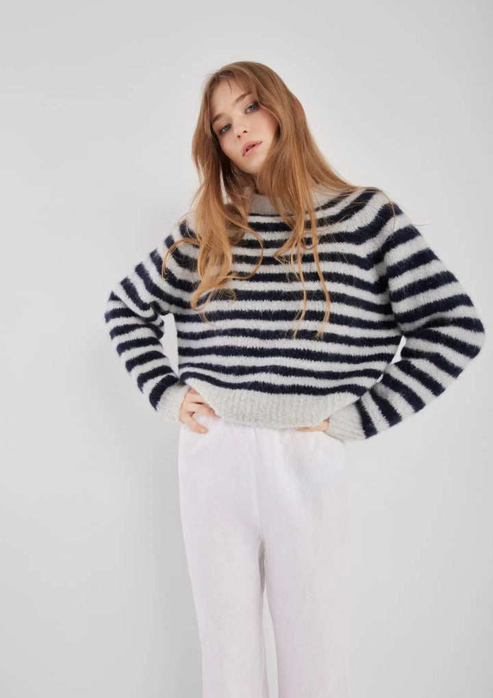 SOSUE Pullover Blue Stripe