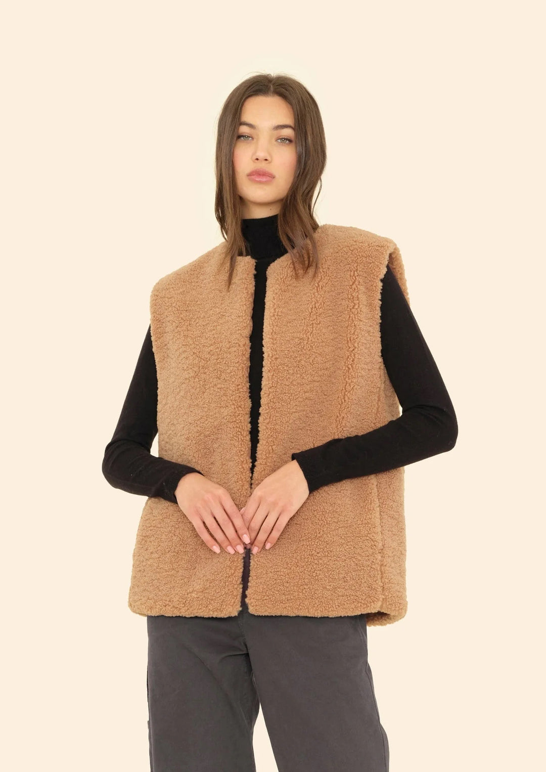 XIRENA Teddy Brown Thea Vest