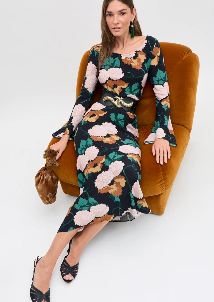 RIXO Amal Crepe de Chine Dress