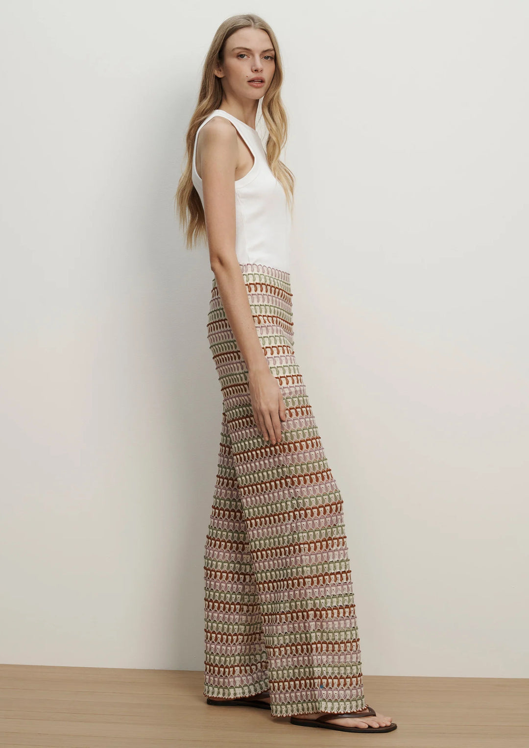 VERONICA BEARD Fatima Crochet Wide-Leg Pant