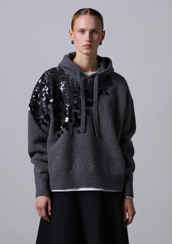 ROBERTO COLLINA OVERSIZED SWEATER WITH SEQUINS