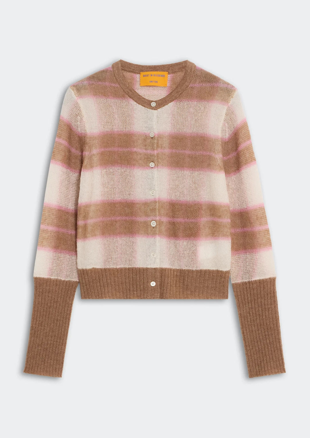 GUEST IN RESIDENCE SHADOW PLAID CARDIGAN