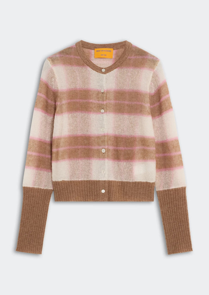 GUEST IN RESIDENCE SHADOW PLAID CARDIGAN