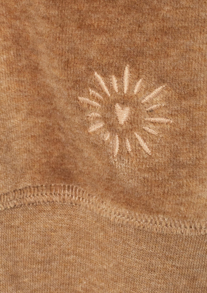 XIRENA Heather Camel Pierre Velour Sweatshirt