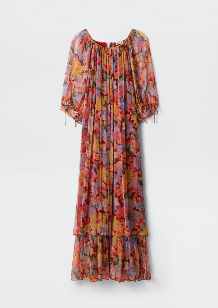 RIXO Hayden Chiffon Midi Dress