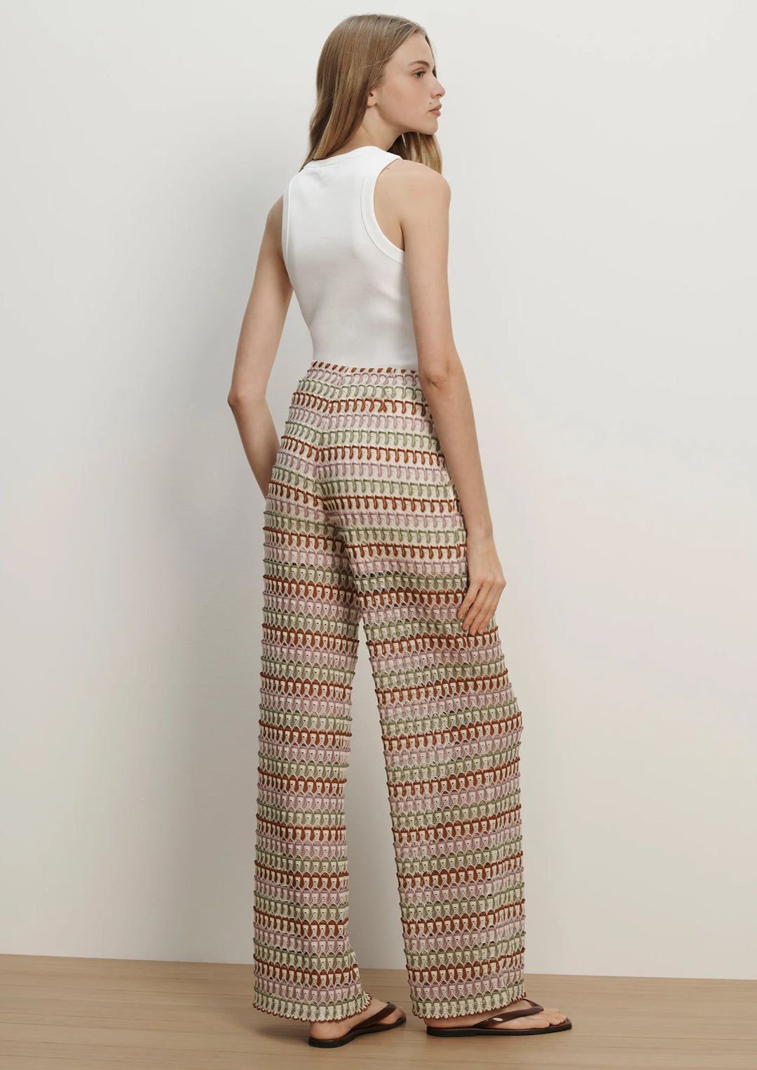 VERONICA BEARD Fatima Crochet Wide-Leg Pant