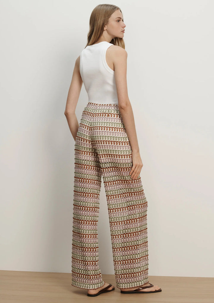 VERONICA BEARD Fatima Crochet Wide-Leg Pant