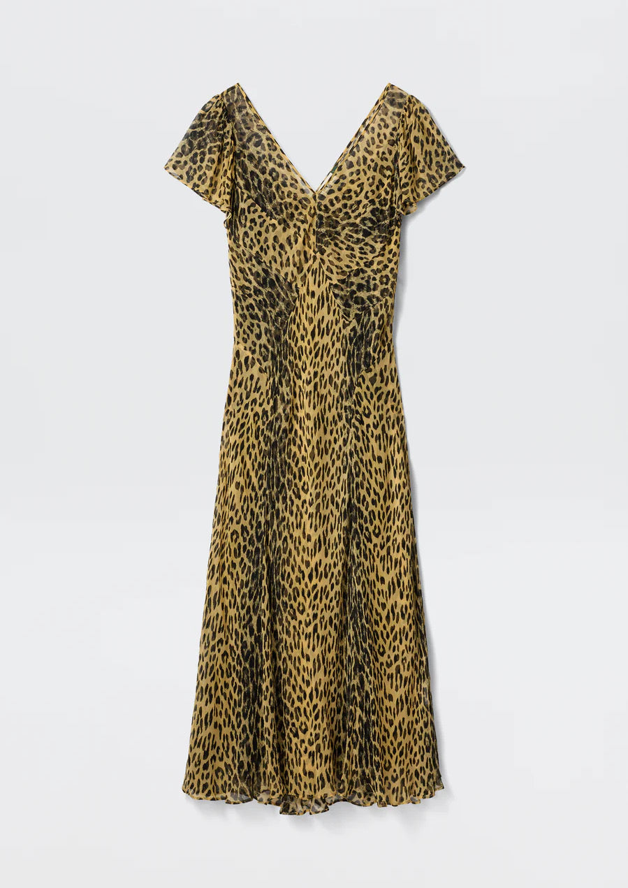 RIXO Bexley Chiffon Midi Dress