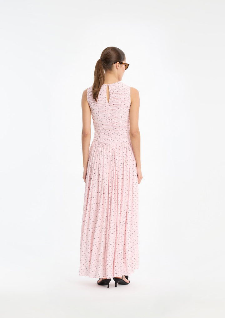 ROTATE Ruched Dress Pink